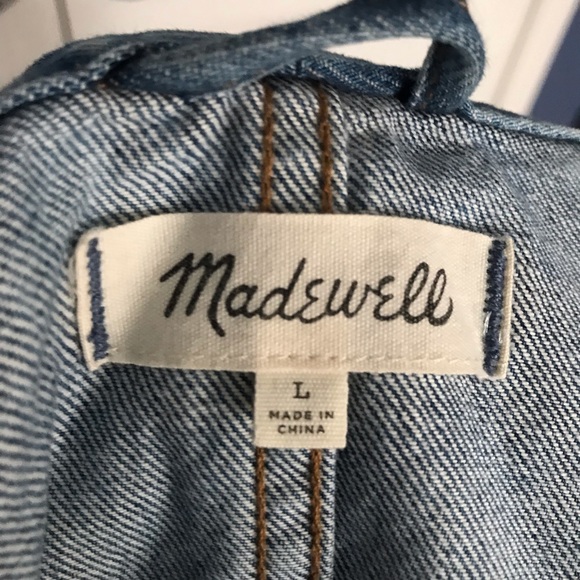 Madewell wrap denim jacket sz L - Picture 2 of 4